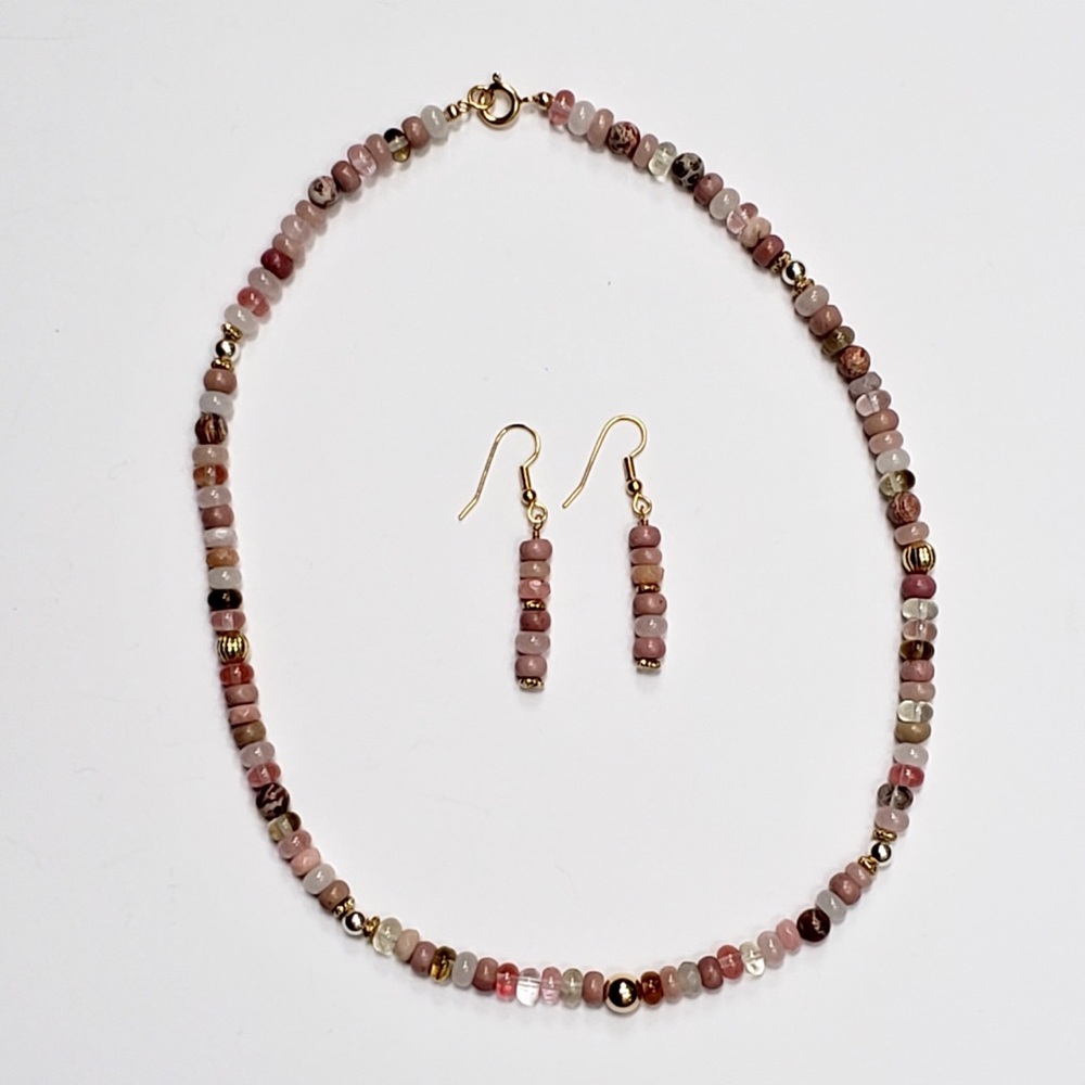 Pink Passion Necklace and Earrings Set